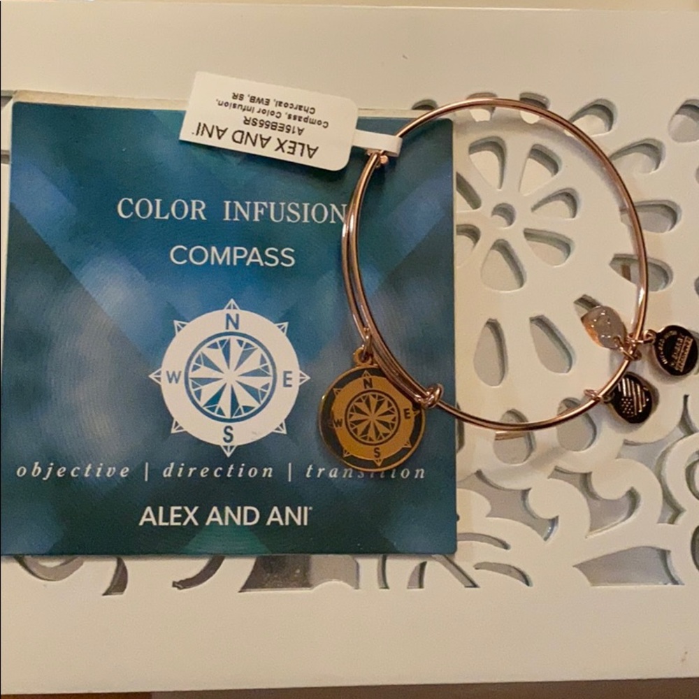 NWT Alex & Ani golden compass bracelet